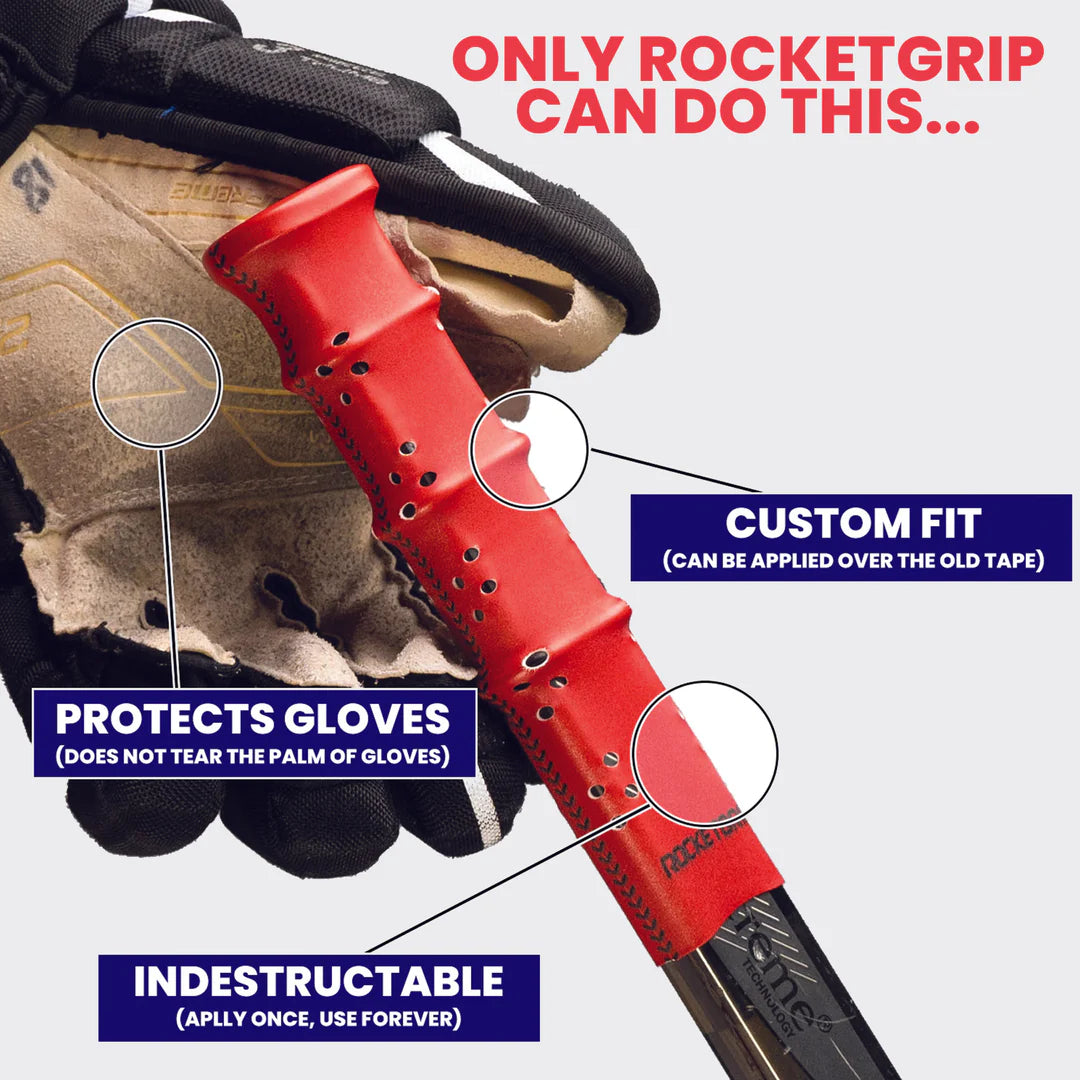 ROCKETGRIP RUBBER HOCKEY GRIP (GREEN)