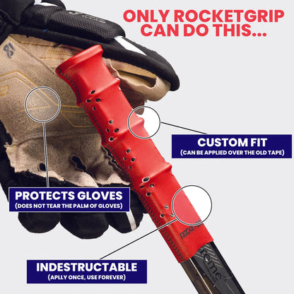ROCKETGRIP RUBBER HOCKEY GRIP (GREEN)