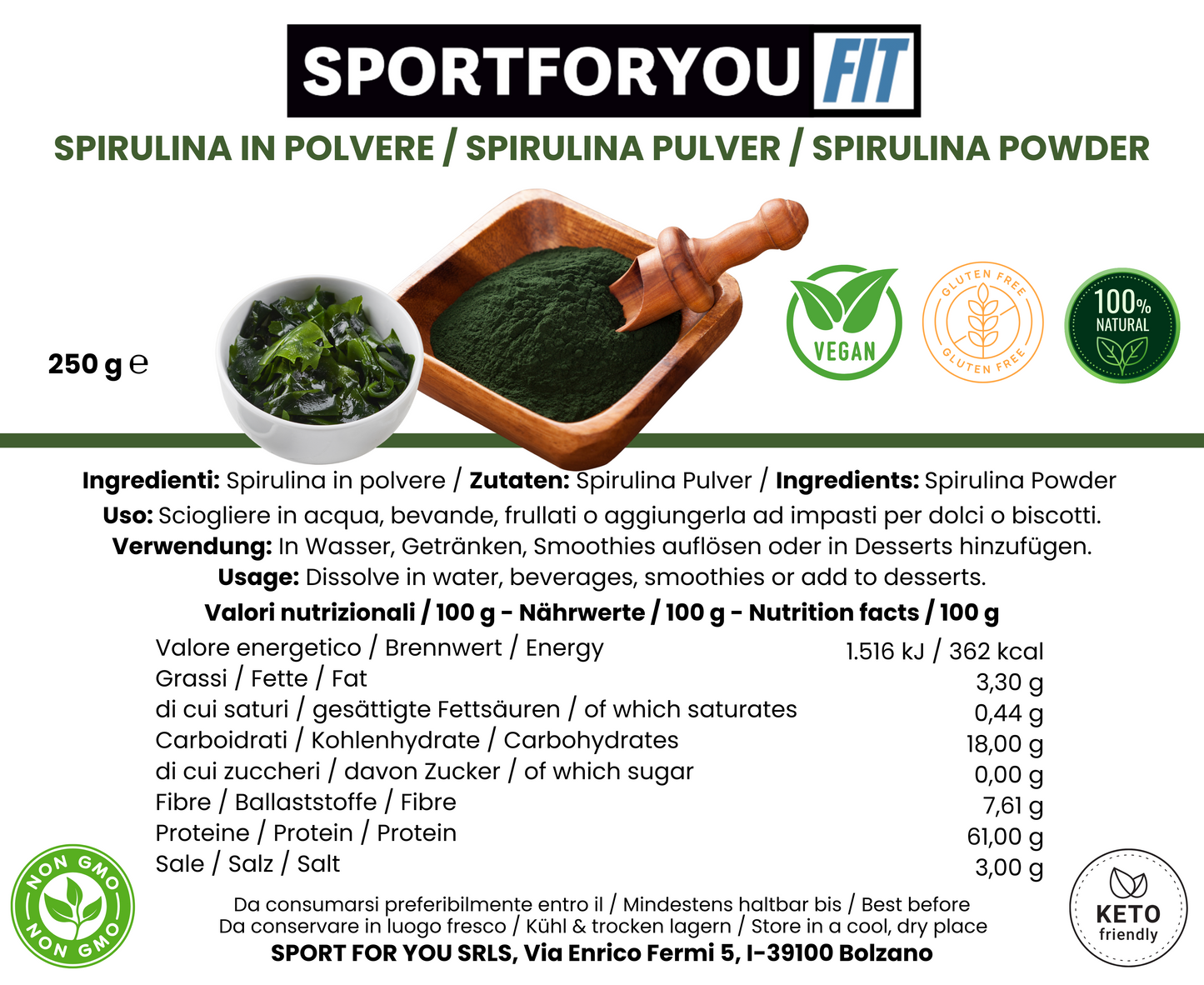 SPIRULINA IN POLVERE (250G)
